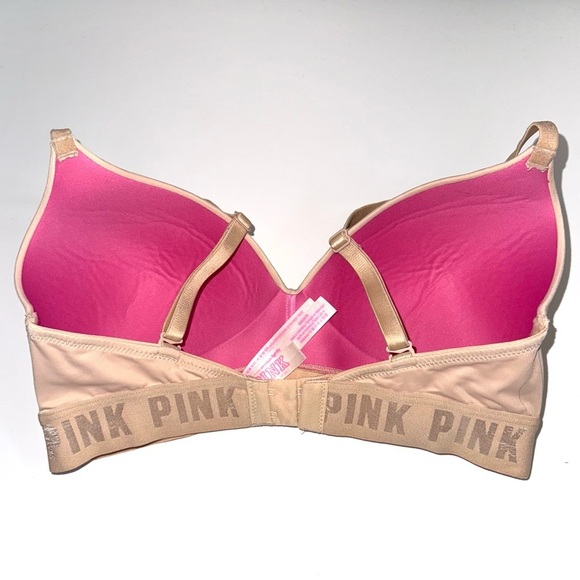PINK Victorias Secret Nude Lightly Lined Bra Size 34D - Picture 3 of 7